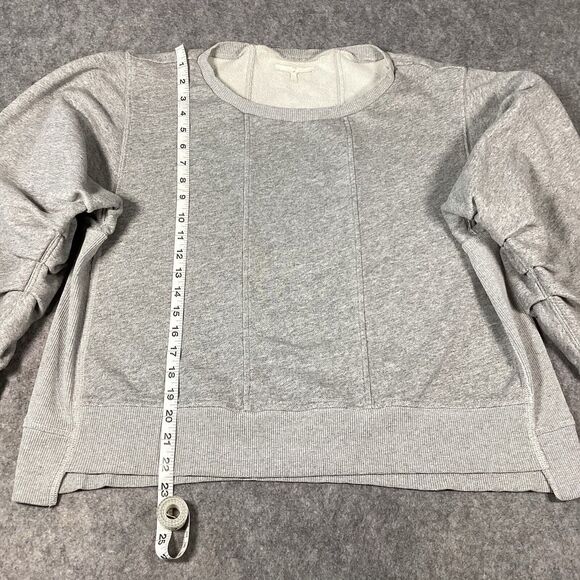 7 For All Mankind Tucked Sleeve Women’s Crewneck Pullover Large Relaxed Boho - Picture 11 of 16